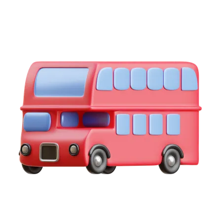 Double Decker Bus  3D Icon