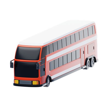 Double Decker Bus  3D Icon