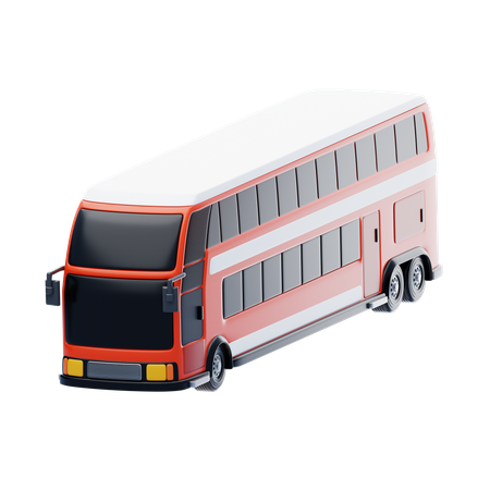 Double Decker Bus  3D Icon