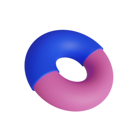 Double Donut  3D Illustration