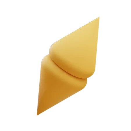 Double Edged Cone 3D Icon