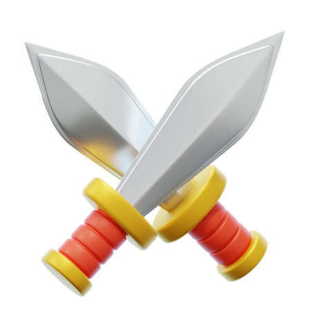 Double épée  3D Icon