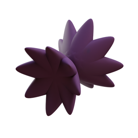 Fleur double  3D Illustration