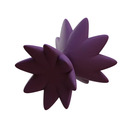 Fleur double  3D Illustration