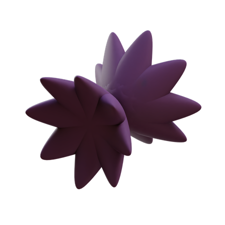 Double flower 3D Illustration