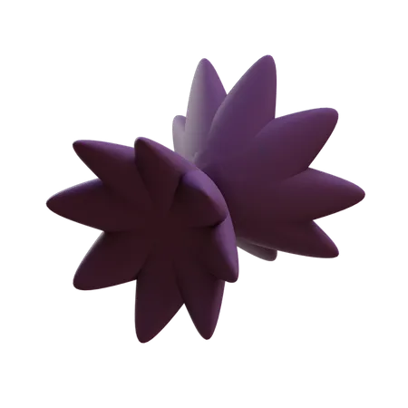 Double flower  3D Illustration