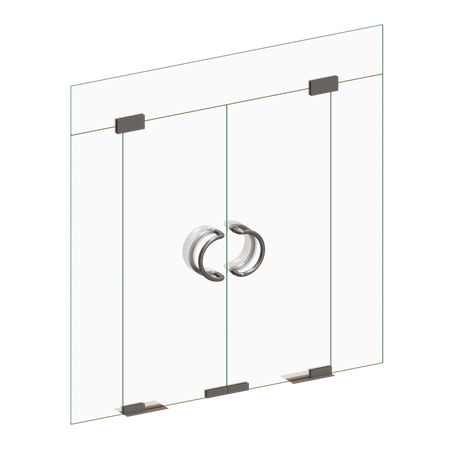 Double Glass Door  3D Icon