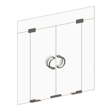 Double Glass Door  3D Icon