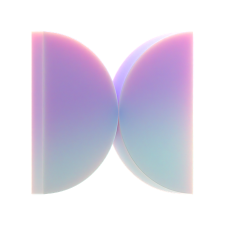 Double Half Circle  3D Icon