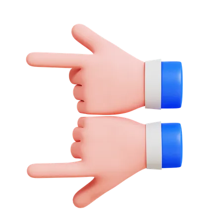 Hand Gesture Vol 3 3 D Icon Pack 3D Icon