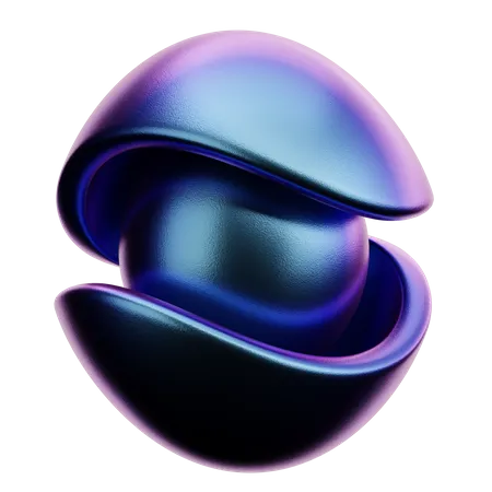 Double Hats With Sphere  3D Icon