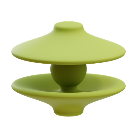 Double Hats with Sphere  3D Icon
