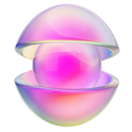 Double Hats With Sphere  3D Icon
