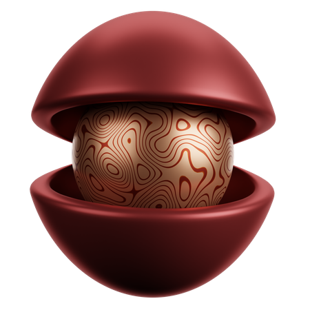 Double Hats With Sphere Shape  3D Icon