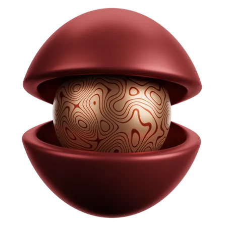 Double Hats With Sphere Shape  3D Icon