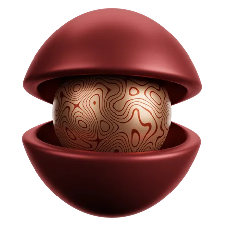Double Hats With Sphere Shape 3D Icon