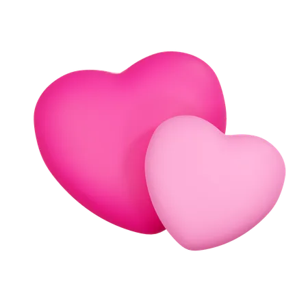 Double Heart  3D Icon