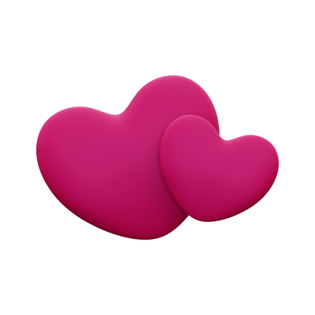 Double Heart  3D Icon