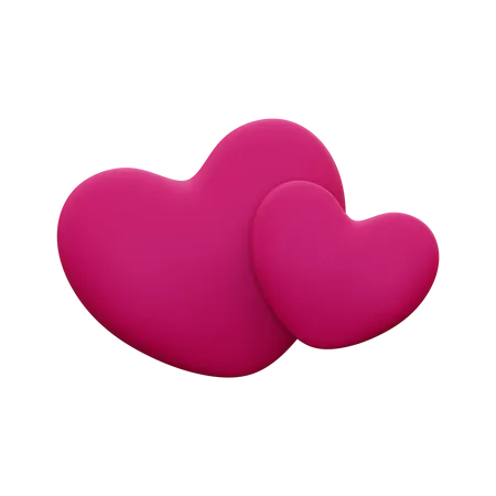 Double Heart  3D Icon