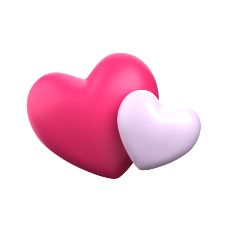 Double Heart 3D Icon