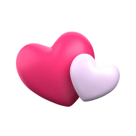 Double Heart 3D Icon