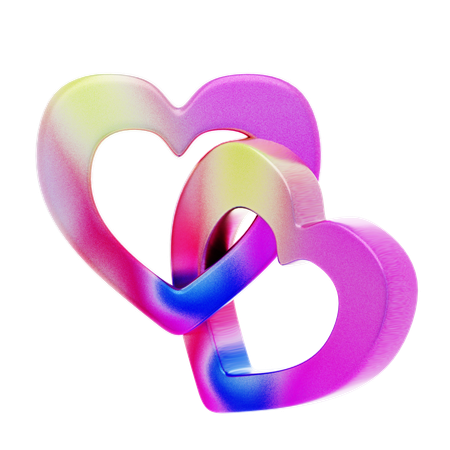 Double Heart Shape  3D Icon