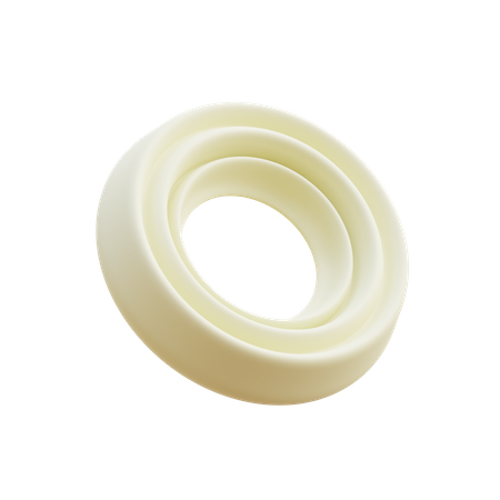 Double layered donut 3D Illustration