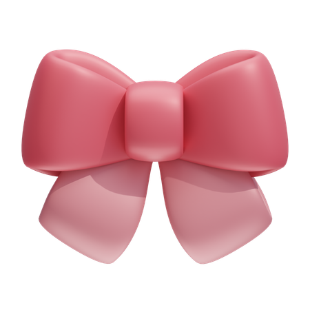 Double Layered Ribbon Bow  3D Icon