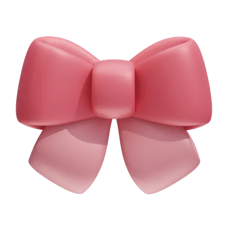 Double Layered Ribbon Bow  3D Icon