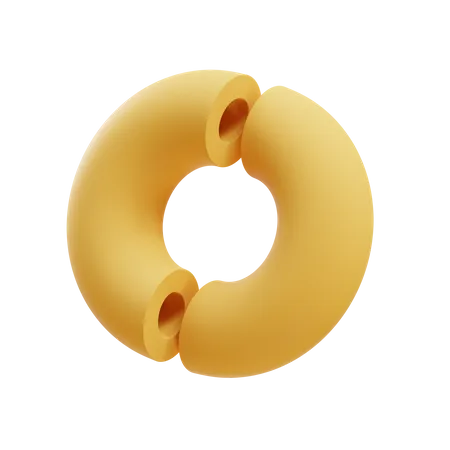 Double Macaroni  3D Illustration