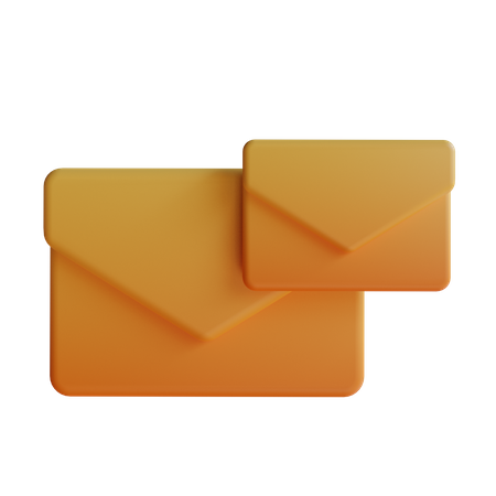 Double courrier  3D Icon