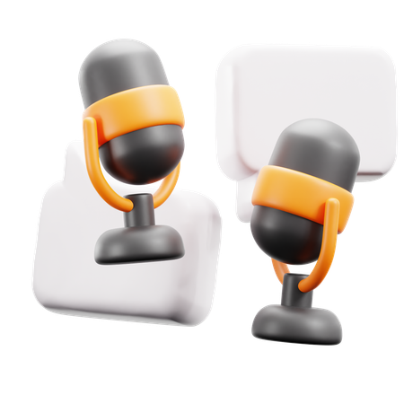 Double Mic  3D Icon