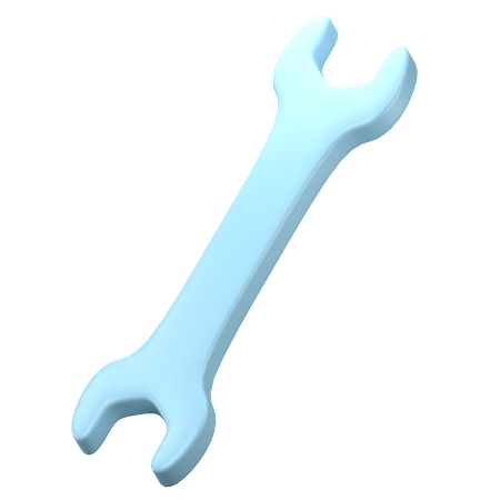 Double Open End Wrench  3D Icon