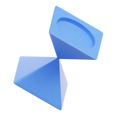 Double prisme inversé  3D Icon