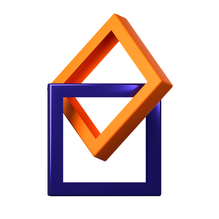 二重四辺形  3D Icon