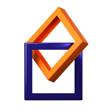 Double Quadrilateral  3D Icon