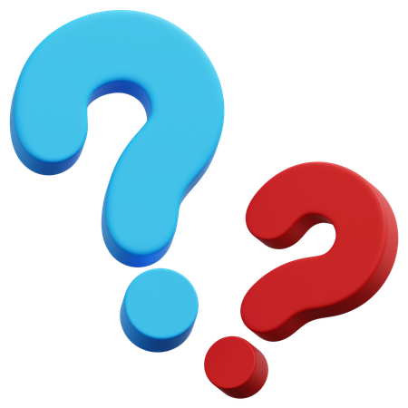 Double Question Marks  3D Icon