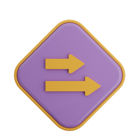 Double Right Arrow  3D Icon
