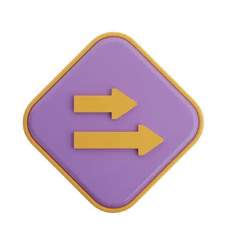 Double Right Arrow  3D Icon