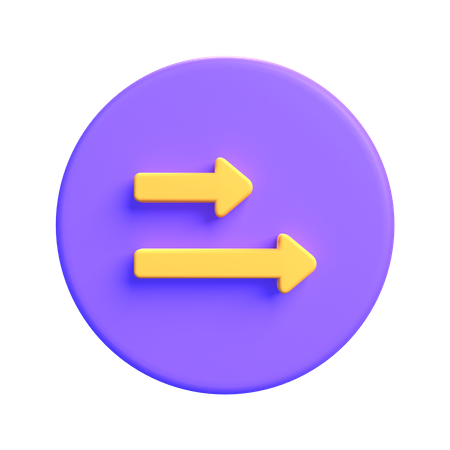 Double Right Arrow  3D Icon