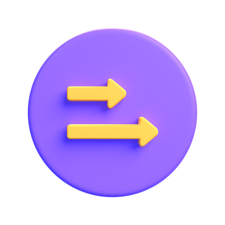 Double Right Arrow  3D Icon