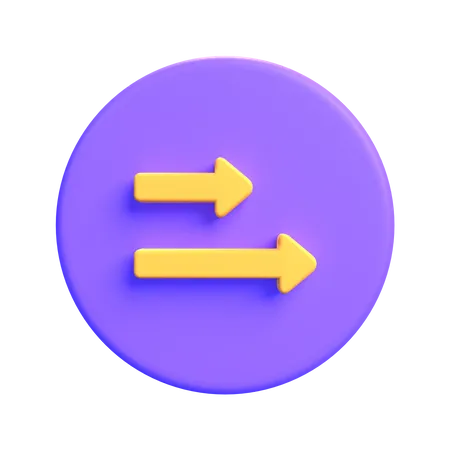 Double Right Arrow  3D Icon