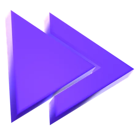 二重右矢印  3D Icon