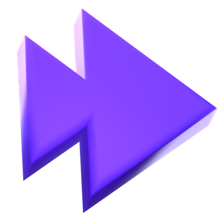 二重右矢印  3D Icon