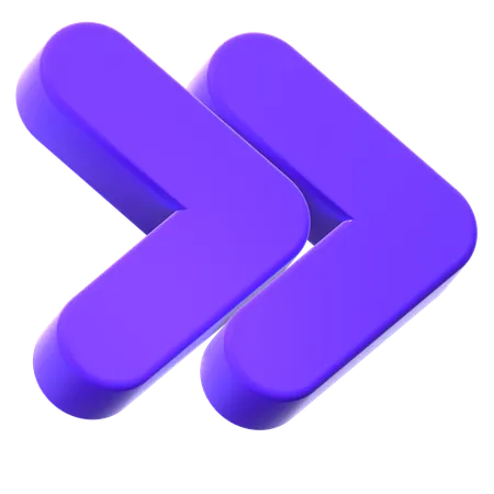 Double Right Arrows  3D Icon