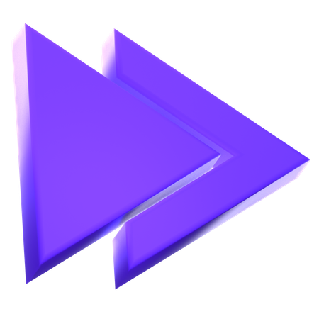 Double Right Arrows  3D Icon