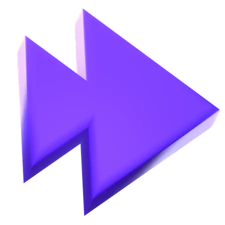 Double Right Arrows  3D Icon