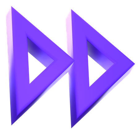 Double Right Arrows  3D Icon