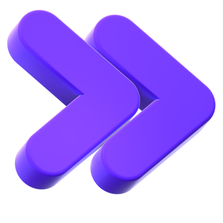 Double Right Arrows  3D Icon