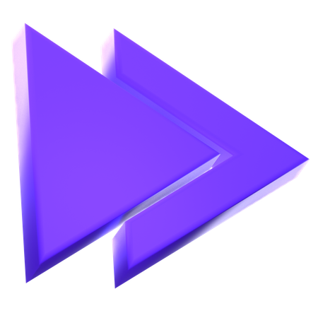 Double Right Arrows  3D Icon